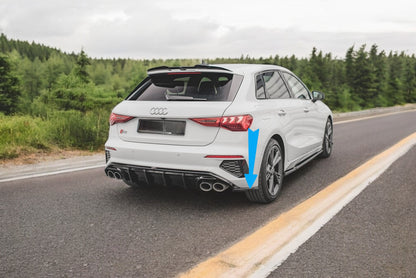 😎Splitter laterali Posteriori V.2 Adatto Per Audi S3 Sportback 8Y😎