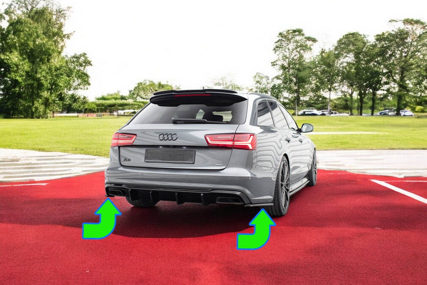 🔥Rear Side Splitters V.2 Suitable for Audi S6 / A6 S-Line / A6 C7 FL🔥