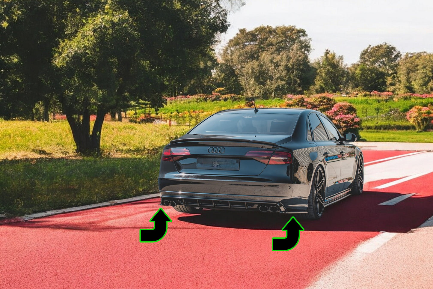 🔥Rear Side Splitter V.2 suitable for Audi S8 D4 Facelift🔥