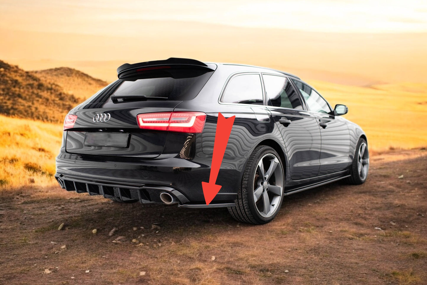 😍Splitter Laterali Posteriori V.3 ADatto Per Audi A6 Avant C7😍