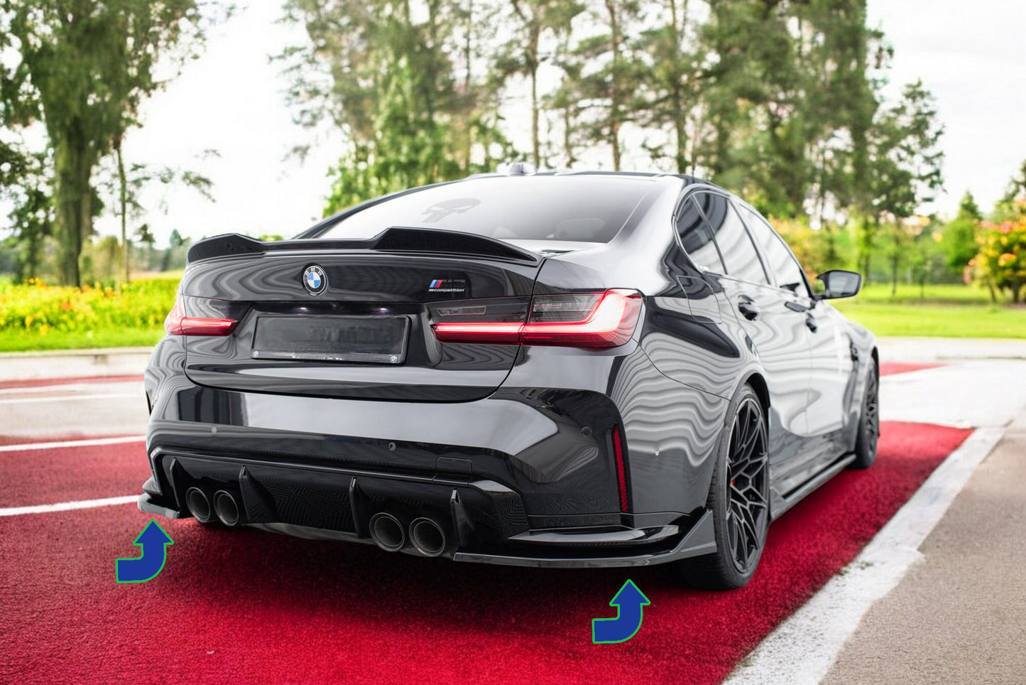 ⭐Splitter Laterali Posteriori V.4 CSL Look BMW M3 Berlina / Touring G80 / G81⭐