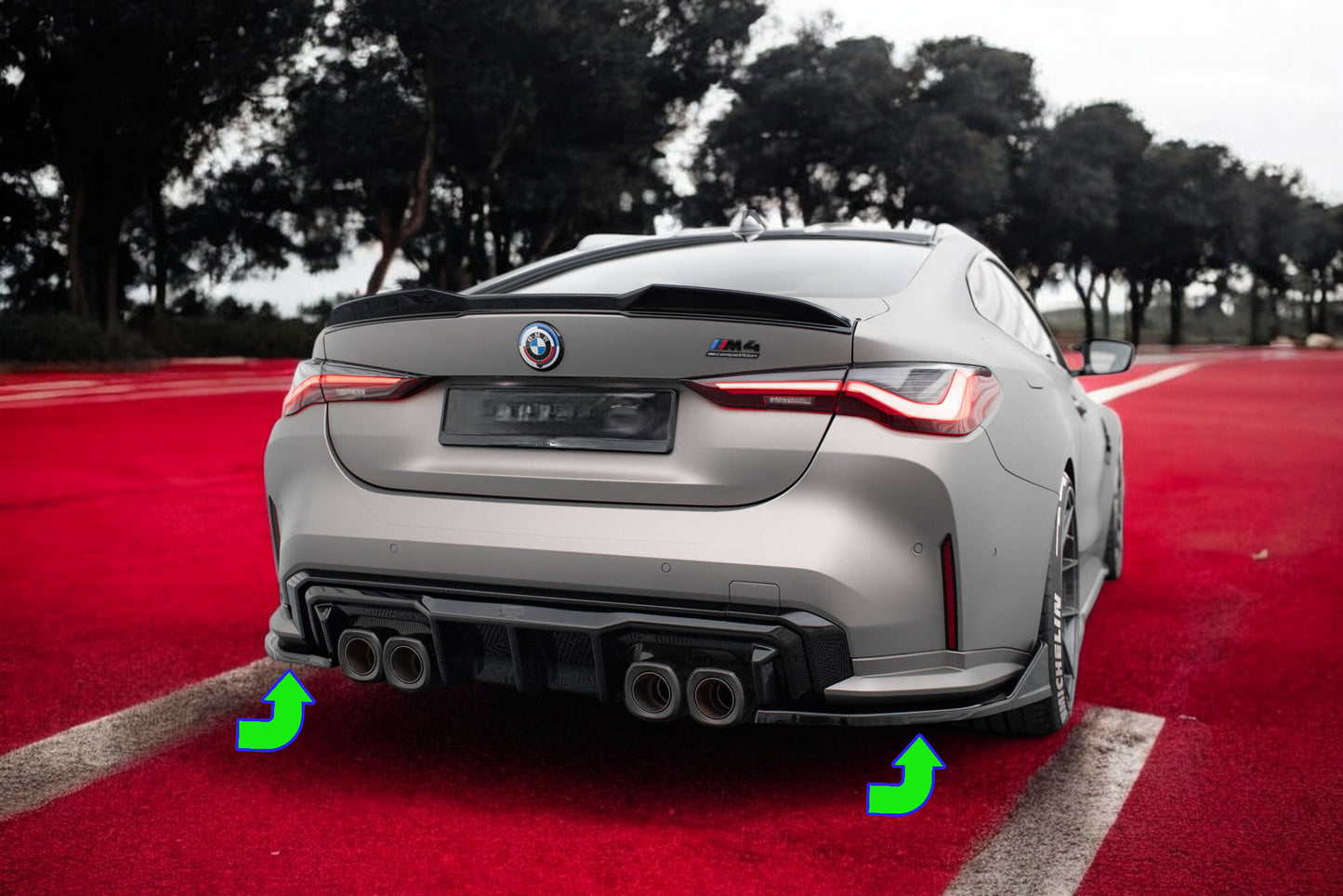 ✨Splitter Laterali Posteriori V.5 (Per Mantovana Posteriore v.1) BMW M4 G82✨