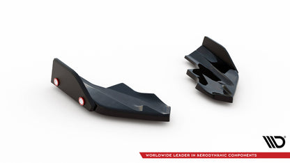 SPLITTER LATERALI POSTERIORI V.6 + FLAPS ADATTI PER VOLKSWAGEN GOLF R MK8 2020-