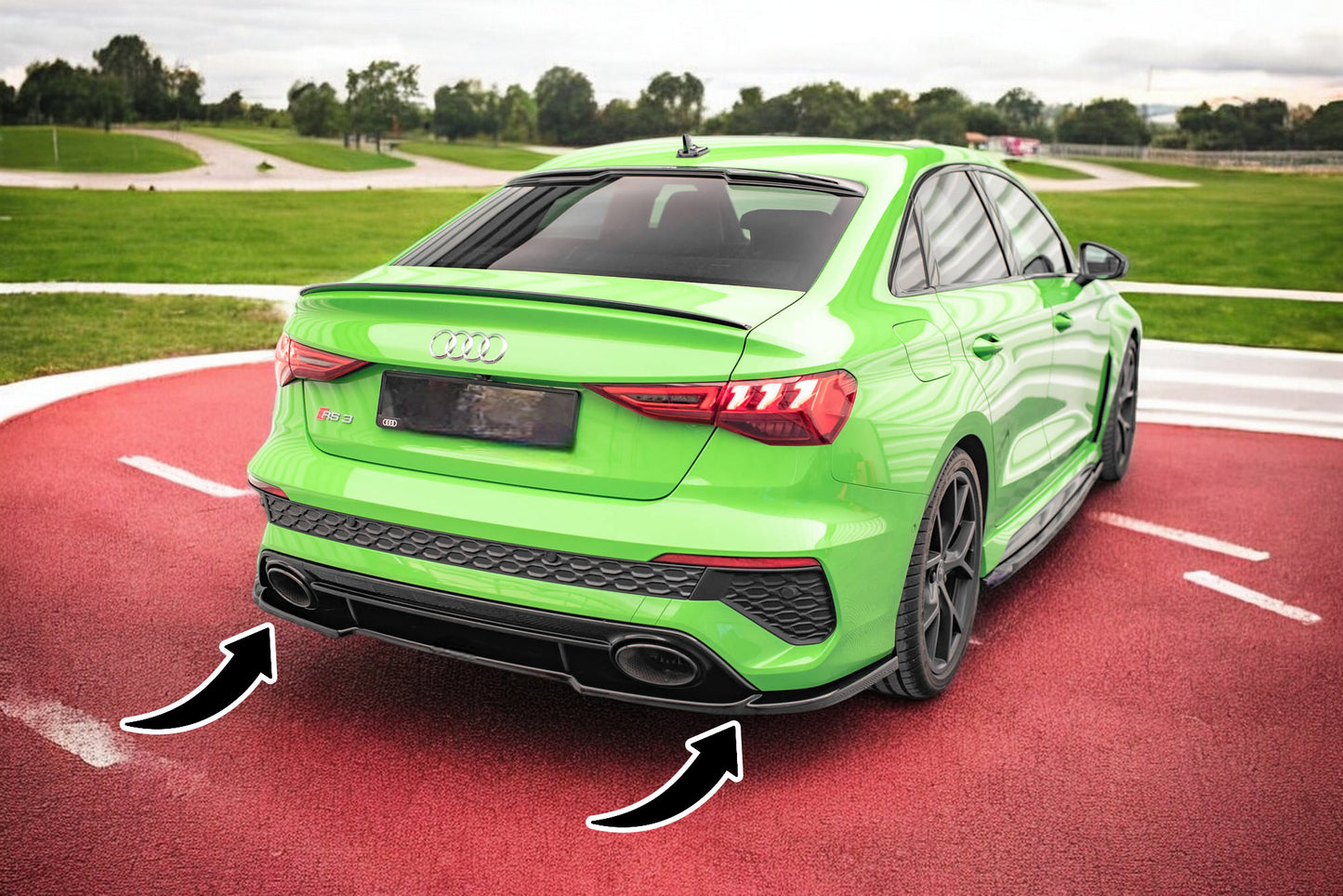 ⭐ Rear Splitter suitable for Audi RS3 Sedan 8Y⭐