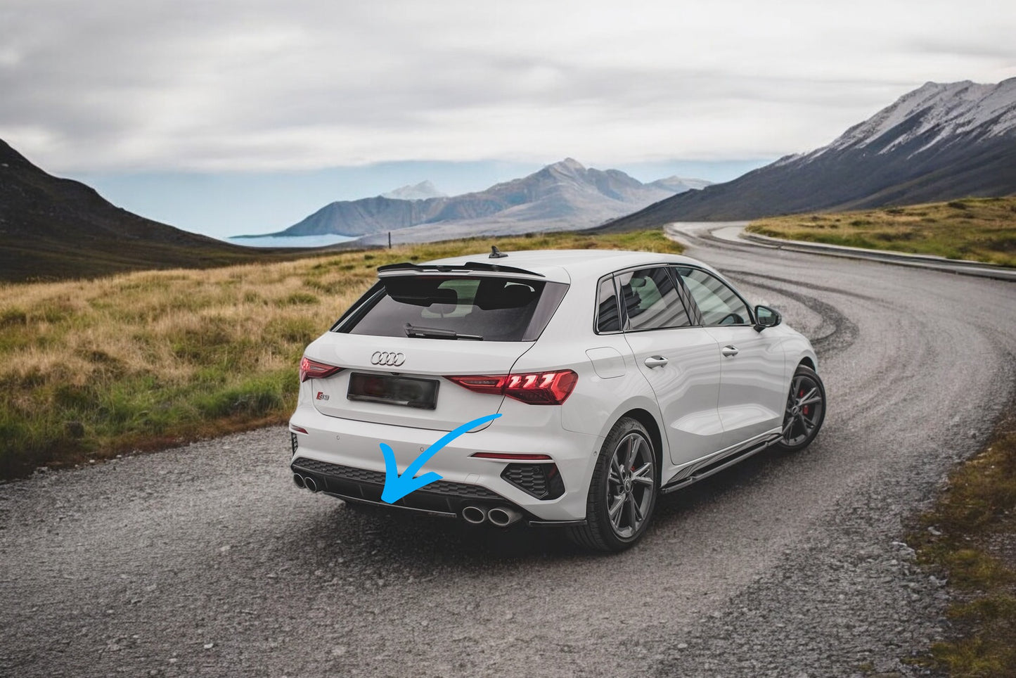 😎Splitter Posteriore Adatto Per Audi S3 Sportback 8Y😎