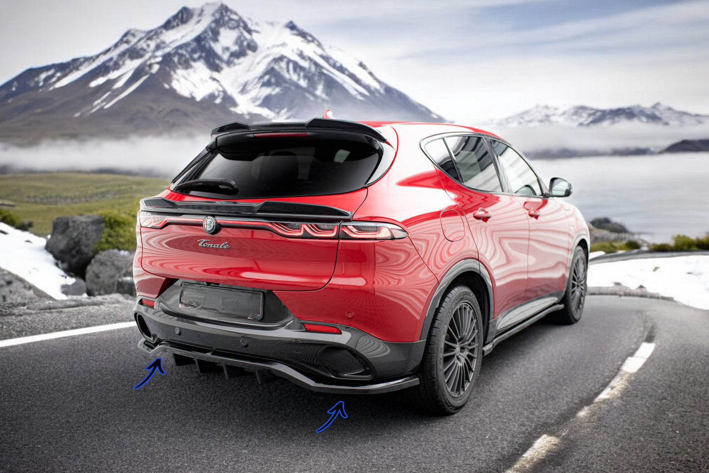 🔥Splitter posteriore (con barre verticali) Alfa Romeo Tonale Mk1🔥