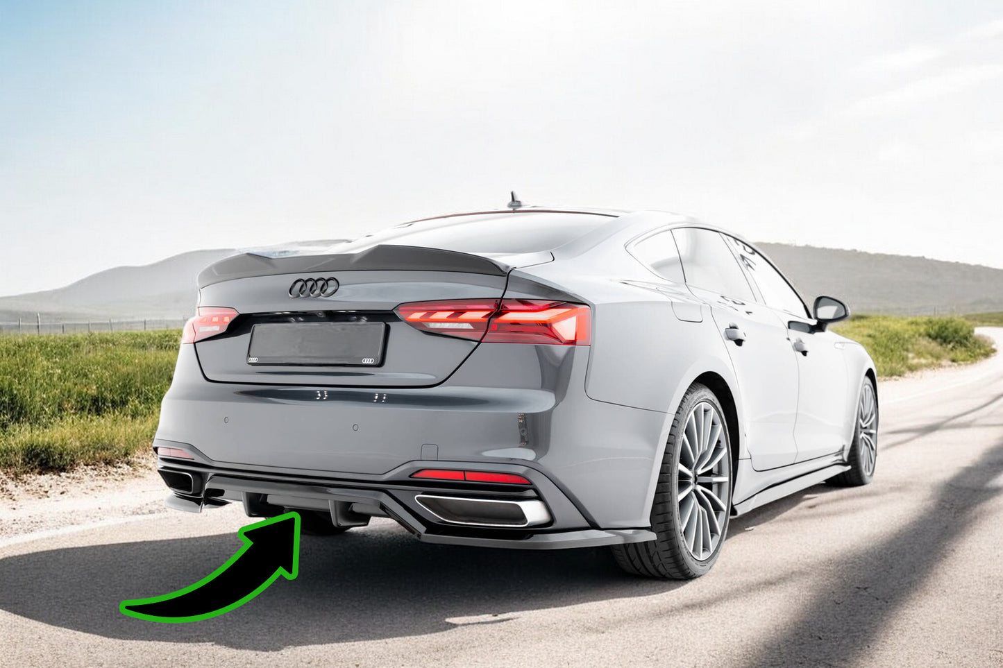✨Splitter posteriore (con barre verticali) Audi A5 F5 Facelift✨