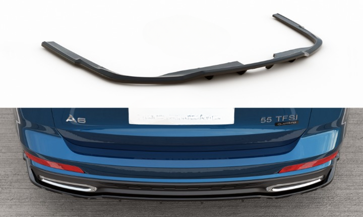 🔥Rear splitter (with vertical bars) suitable for Audi A6 S-Line C8🔥