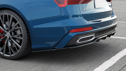 🔥Splitter posteriore (con barre verticali)Adatto Per  Audi A6 S-Line C8🔥