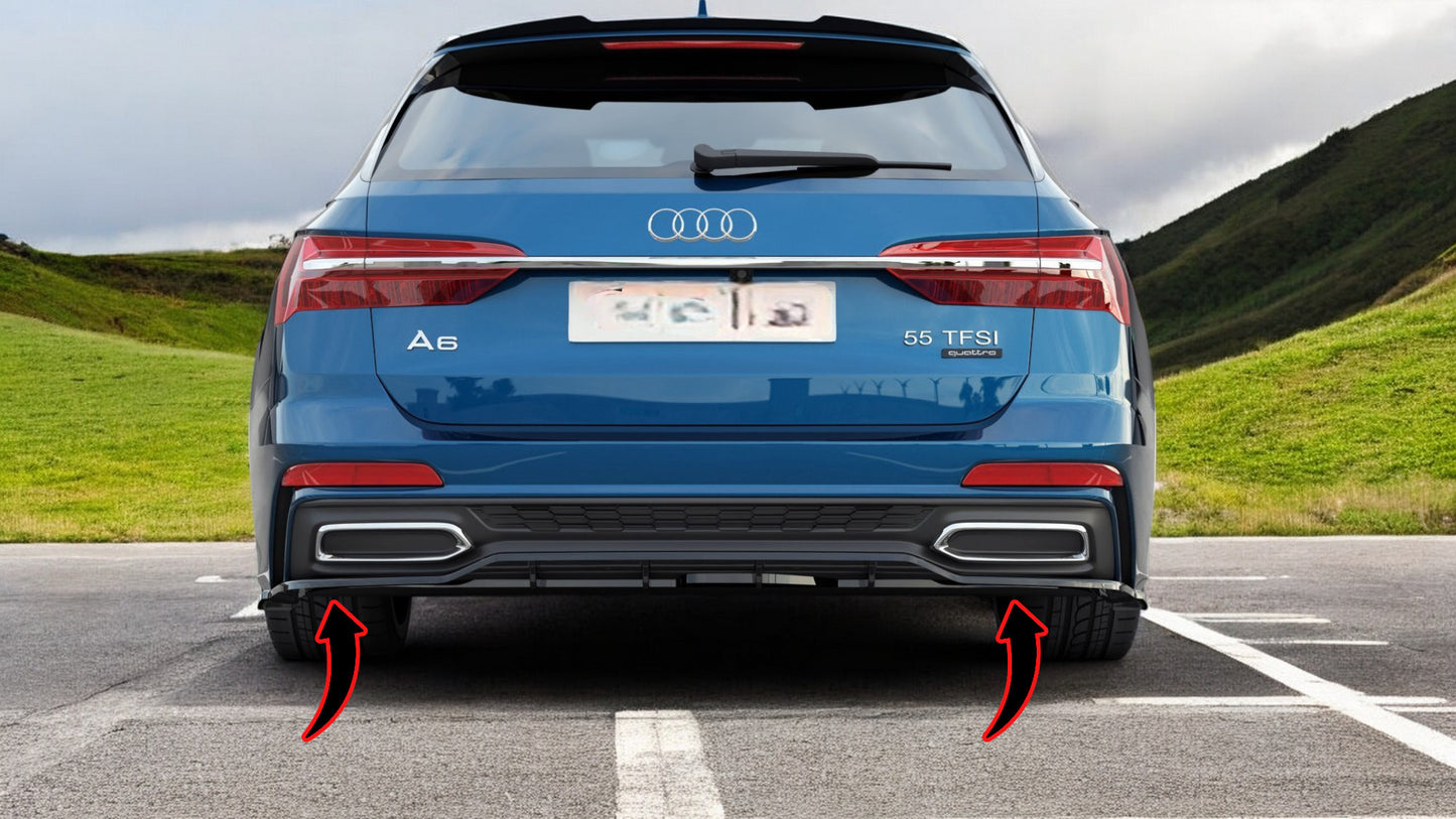 🔥Rear splitter (with vertical bars) suitable for Audi A6 S-Line C8🔥