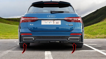🔥Rear splitter (with vertical bars) suitable for Audi A6 S-Line C8🔥