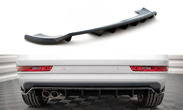 ⭐Rear splitter (with vertical bars) suitable for Audi Q3 Sport 8U Facelift⭐