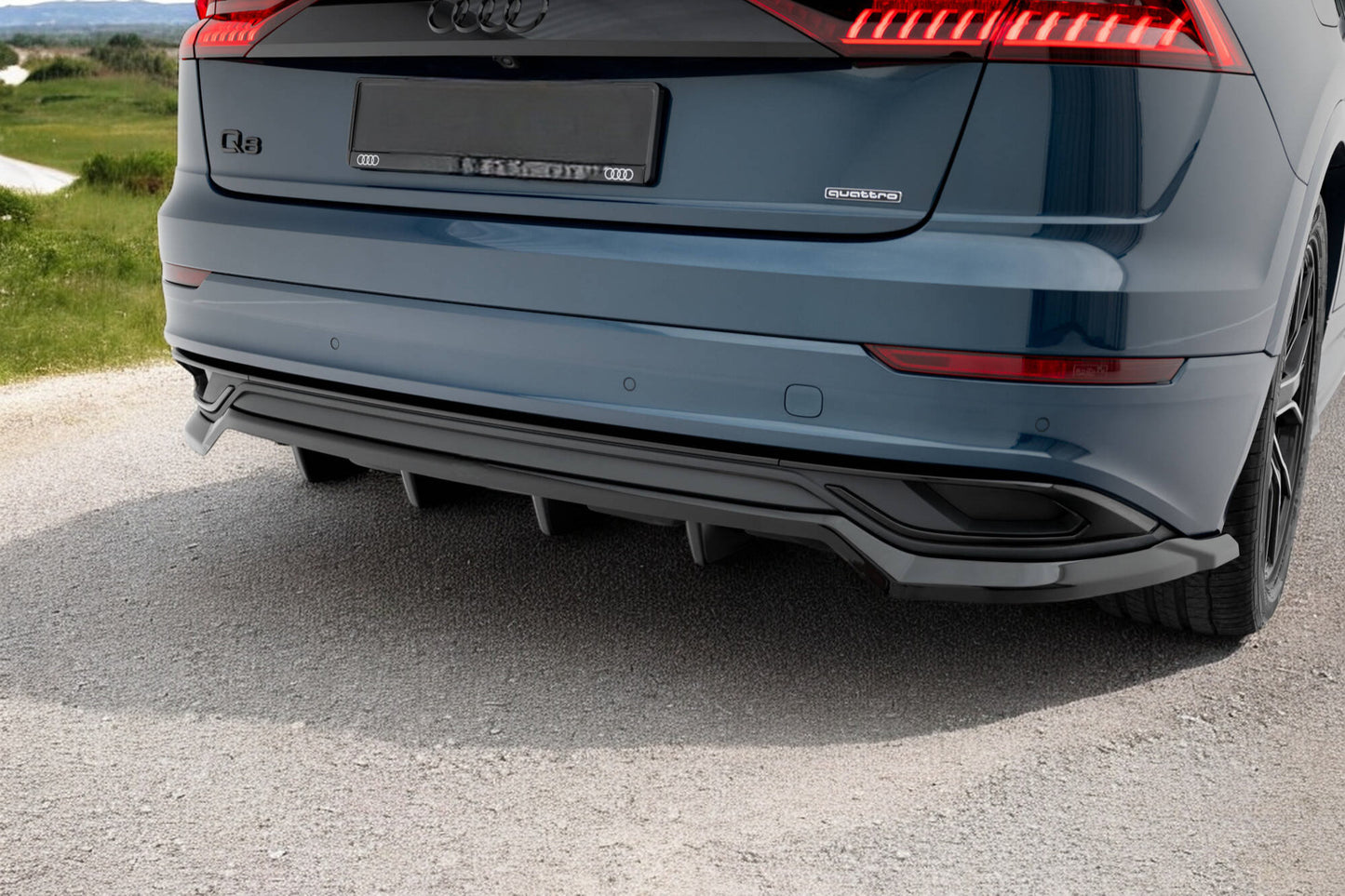 🔥Splitter posteriore (con barre verticali) Audi Q8 Mk1🔥