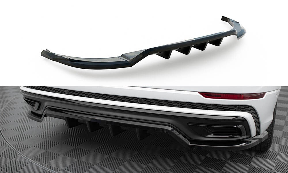 😎Splitter posteriore (con barre verticali) Adatto Per Audi Q8 S-Line Mk1😎