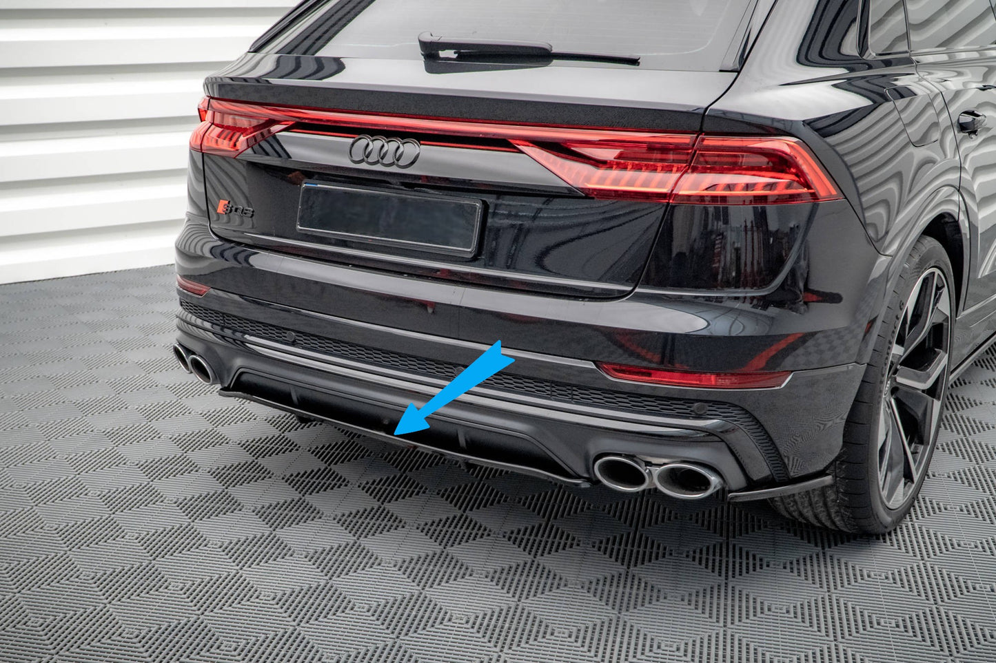 Splitter Posteriore (con barre verticali) Adatto Per Audi SQ8 Mk1