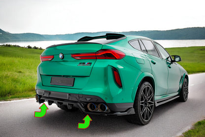 ⭐Splitter posteriore (con barre verticali) BMW X6 M F96 Facelift⭐