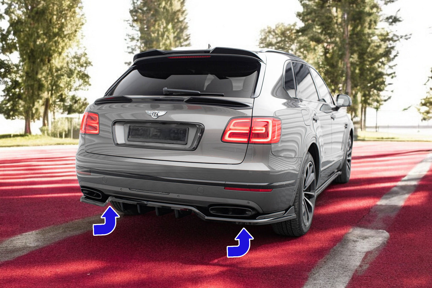 ✨Splitter posteriore (con barre verticali) Bentley Bentayga Mk1✨