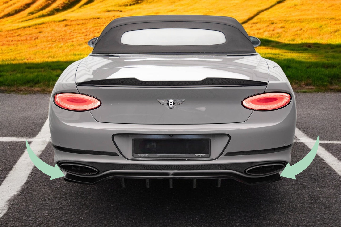 🔥Splitter (con barre verticali) Adatto Per Bentley Continental GT Mk3🔥