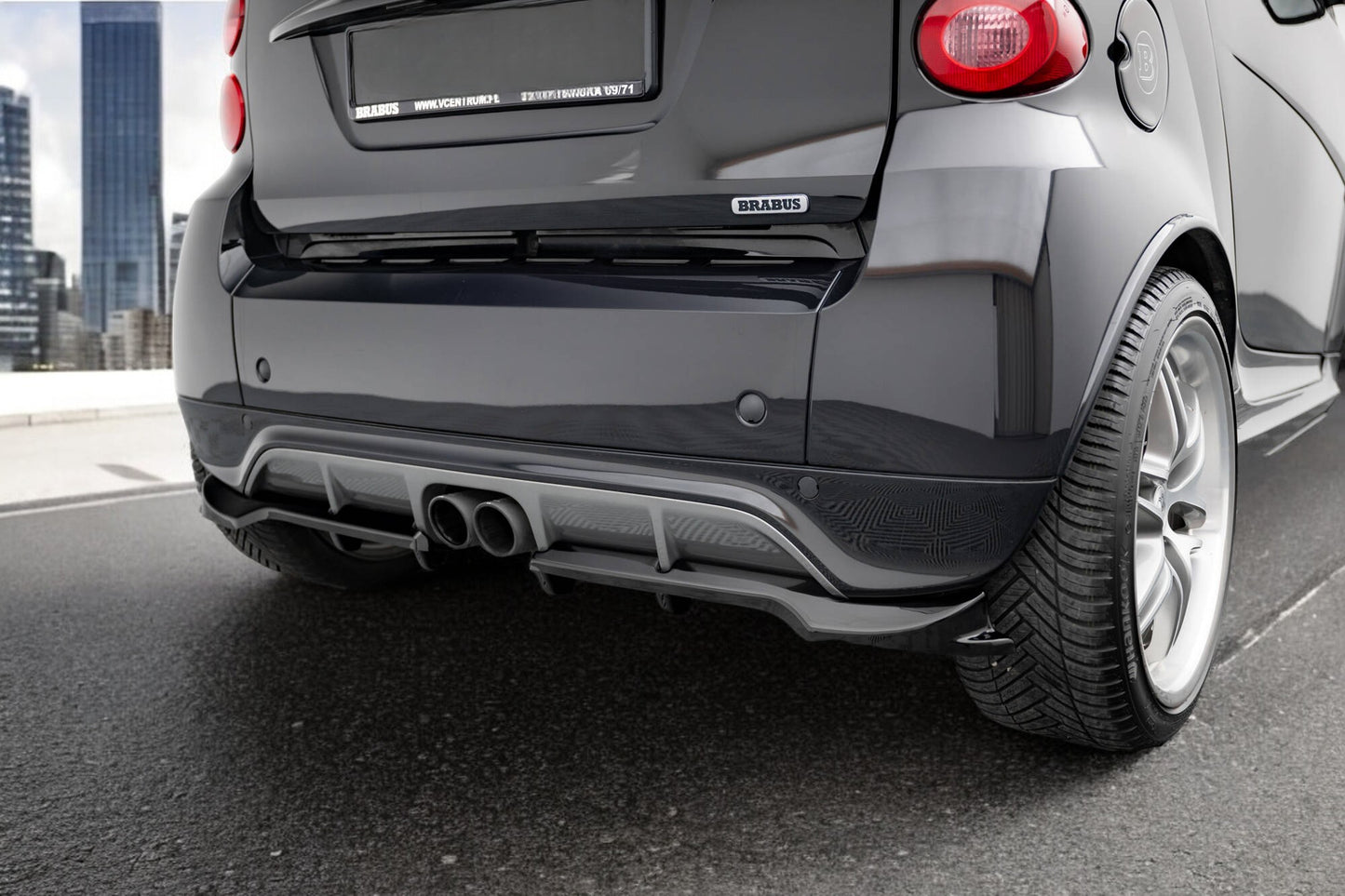 💎Rear splitter with vertical bars Brabus Smart Fortwo C451 Facelift💎