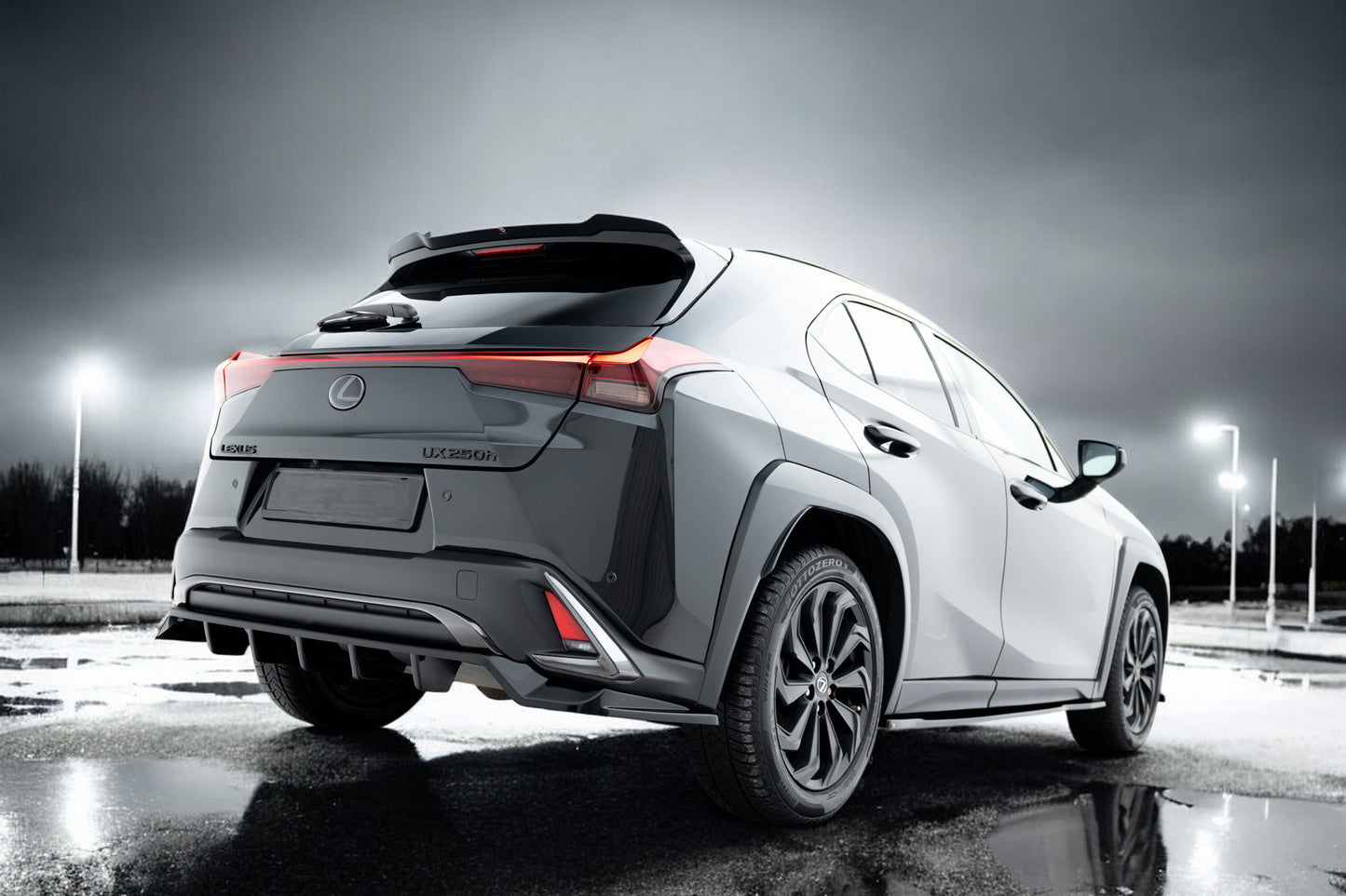 ⭐Splitter posteriore (con barre verticali) Adatto Per Lexus UX F-Sport Mk1⭐