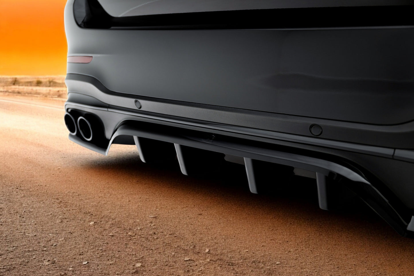 ⭐Splitter posteriore (con barre verticali) Mercedes-AMG GLC 43 SUV X253 Facelif⭐
