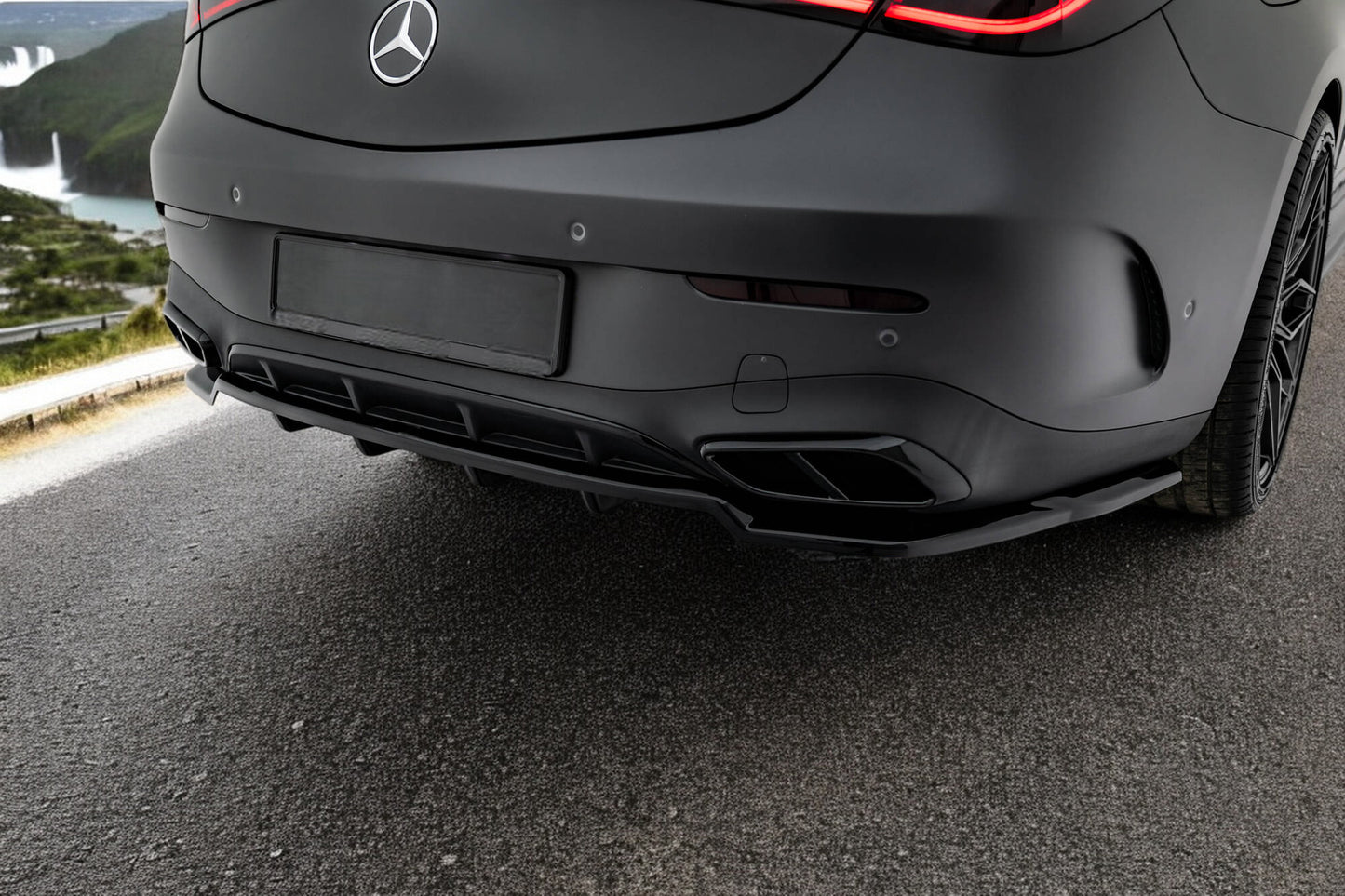 ⭐Splitter posteriore (con barre verticali) Mercedes-Benz CLE AMG-Line C236⭐