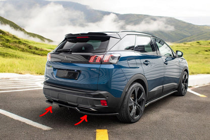 ⭐Rear splitter (with vertical bars) Peugeot 3008 GT-Line Mk2 Facelift⭐