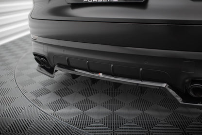 Splitter posteriore (con barre verticali) Porsche Cayenne Sport Design Mk3 - nero lucido