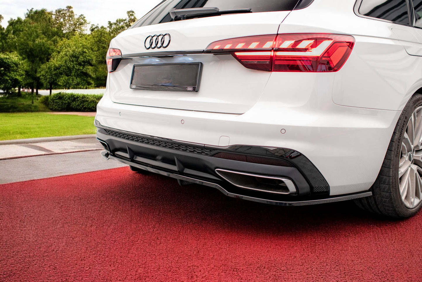 🔥Splitter posteriore (con barre verticali) V.1 Audi A4 S-Line B9 Facelift🔥