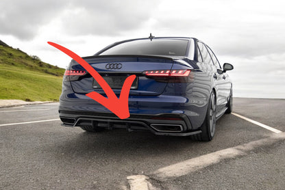 😍Splitter posteriore V.2 Adatto Per Audi A4 S-Line B9 Facelift😍