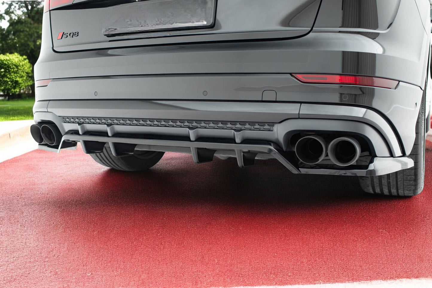 🔥Splitter posteriore(con barre verticali)V.2 Audi SQ8 /Q8 S-Line Mk1 Facelift🔥