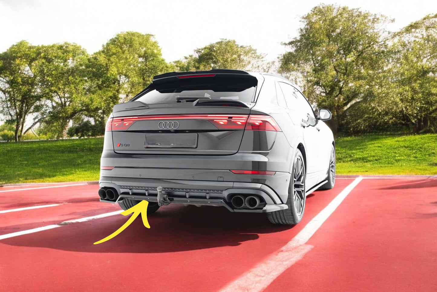 💎Splitter(con barre verticali)adatto per V.2 Audi SQ8 / Q8 S-Line Mk1 Facel💎