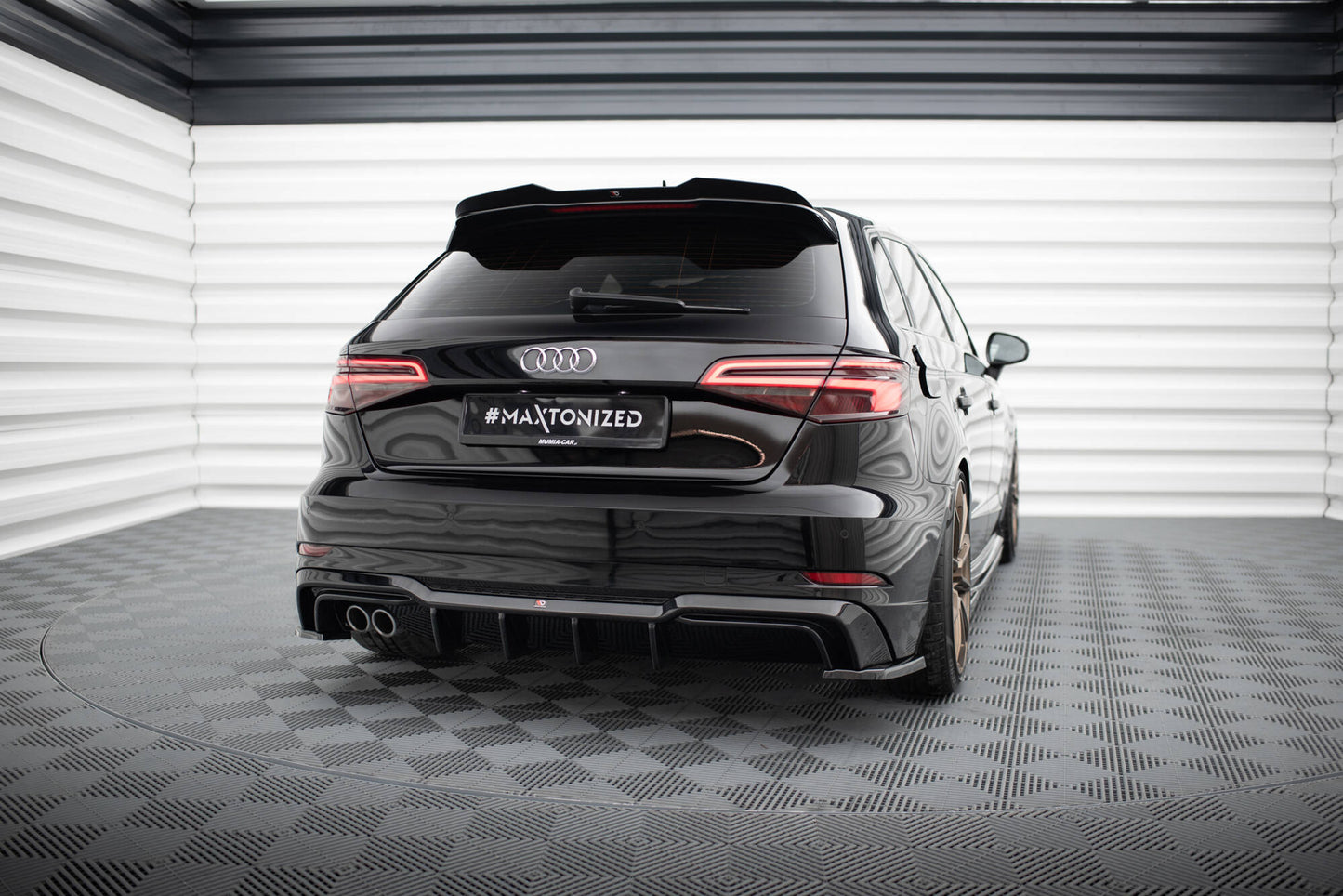 DIFFUSORE POSTERIORE adatto per AUDI A3 S-LINE SPORTBACK 8V FACELIFT 2016-2020