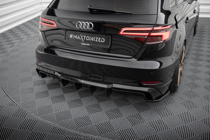 DIFFUSORE POSTERIORE adatto per AUDI A3 S-LINE SPORTBACK 8V FACELIFT 2016-2020