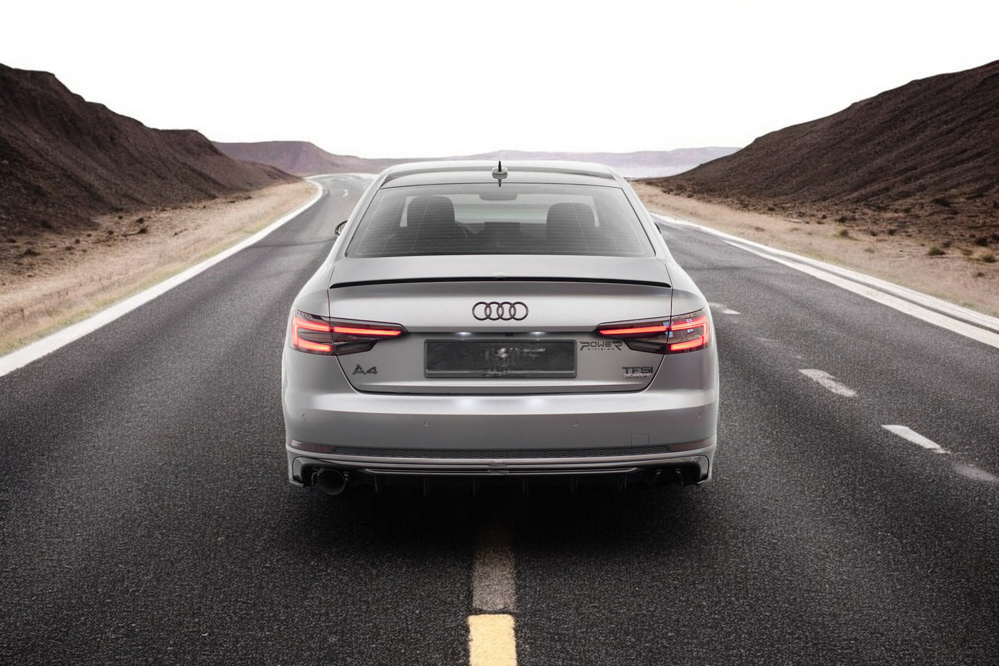 🔥Mantovana posteriore Audi A4 B9 (Versione con terminali di scarico singoli)🔥