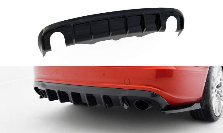 🔥Diffusore posteriore nero luci Audi A5 S-Line Sportback 8T 🔥