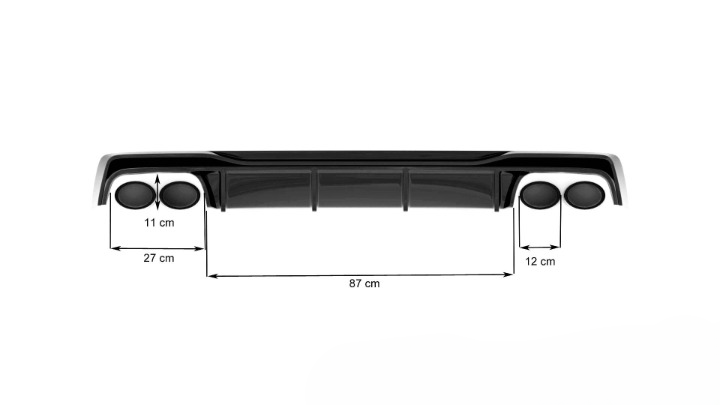 💫Diffusore posteriore nero luci adatto per Audi A6 S-Line/S6 C8 / C8 Facelift💫