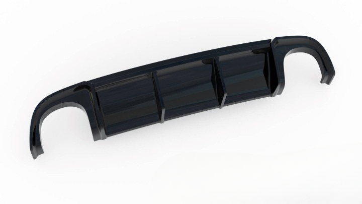 🔥Diffusore posteriore nero luci adatto per Audi RS4 B7🔥