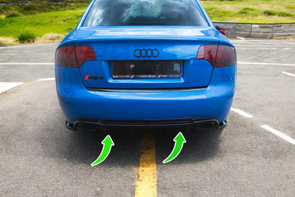 🔥Diffusore posteriore nero luci adatto per Audi RS4 B7🔥