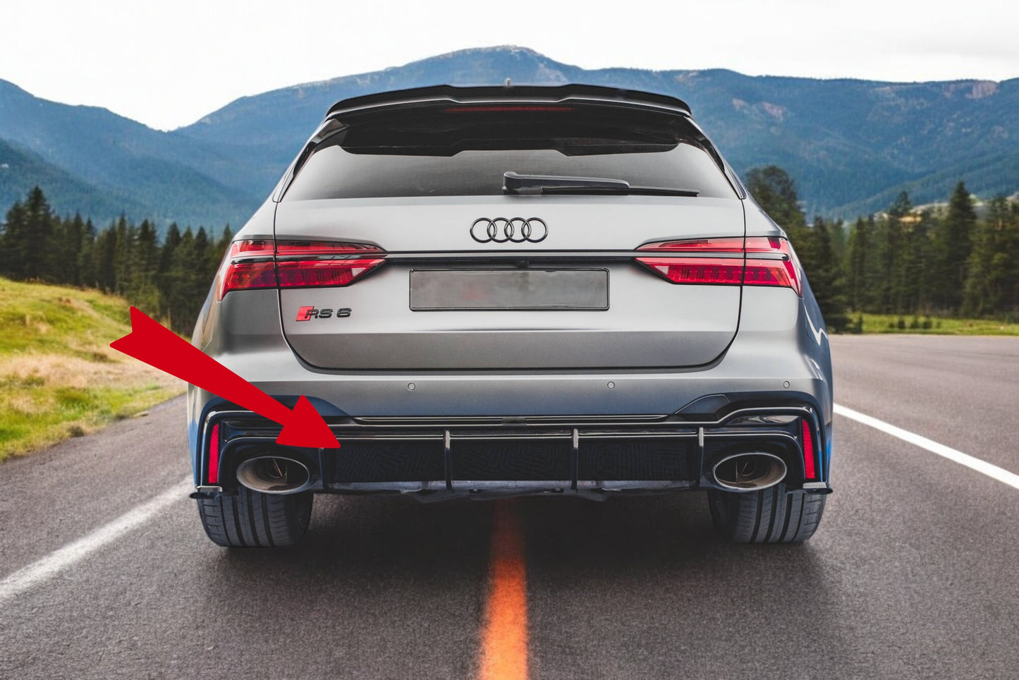 🤩Spoiler posteriore adatto per Audi RS6 C8 (versione con gancio traino)🤩