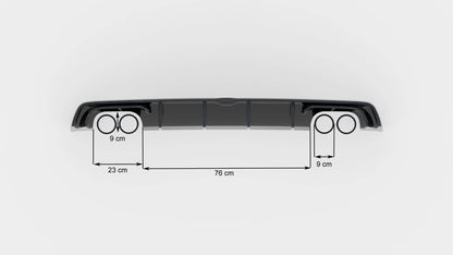 💫Diffusore posteriore nero luci  adatto per Audi S3 Berlina 8V💫