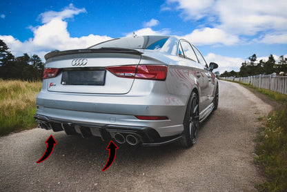 🔥Black Rear Diffuser Lights Suitable for Audi S3 Sedan 8V Facelift🔥