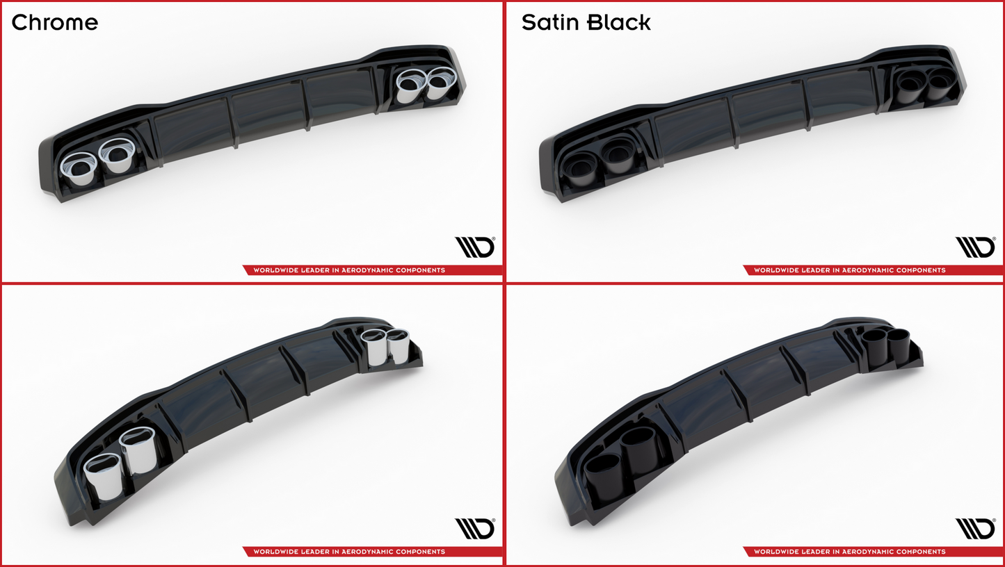 Divisore posteriore + Fine Scarico Imitazione Audi A3 S-Line Sportback 8Y