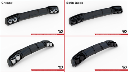 Divisore posteriore + Fine Scarico Imitazione Audi A3 S-Line Sportback 8Y