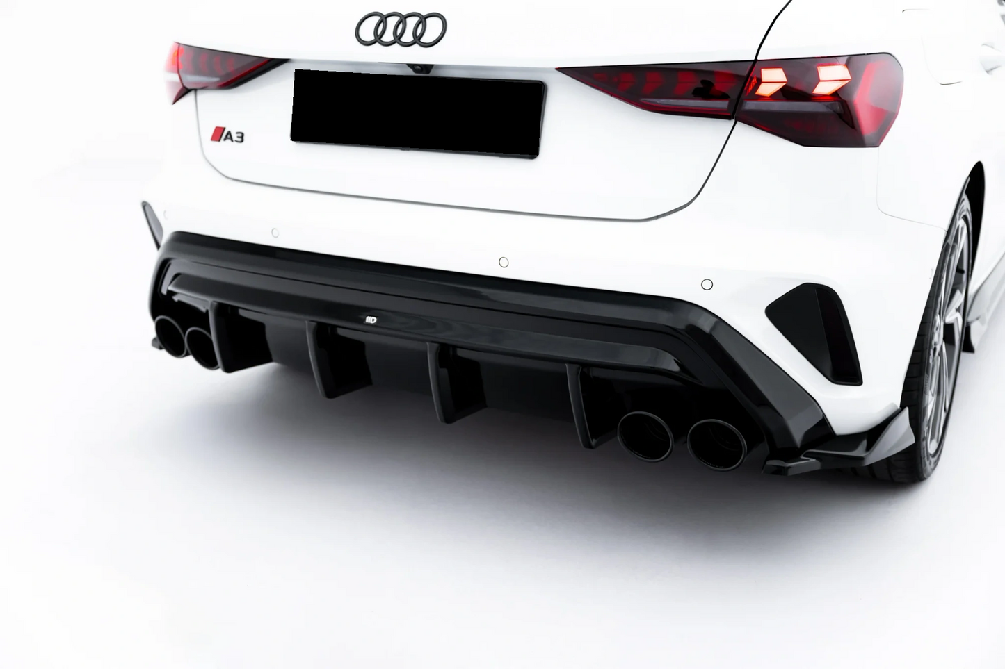 👉ART.10453 Diffusore Posteriore + Terminali - Audi A3 S-Line Sportback 8Y Facelift👈