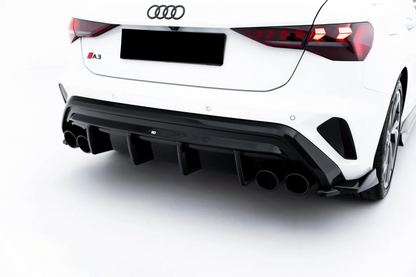 👉ART.10453 Diffusore Posteriore + Terminali - Audi A3 S-Line Sportback 8Y Facelift👈
