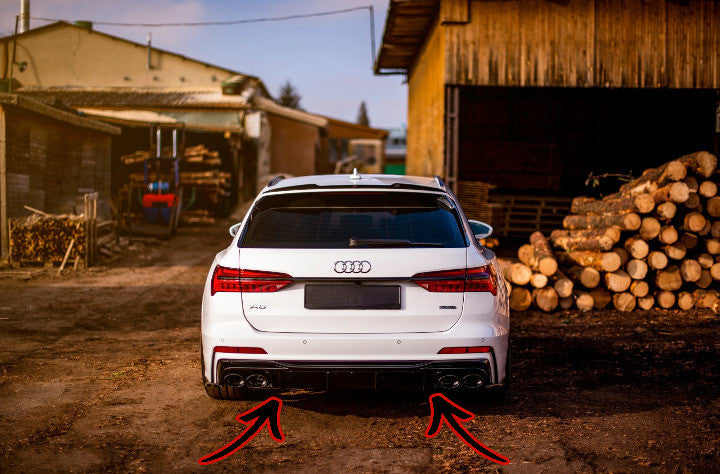 ⭐diffusore posteriore + terminali di scarico imitazione Audi A6 S-Line C8 Facel⭐