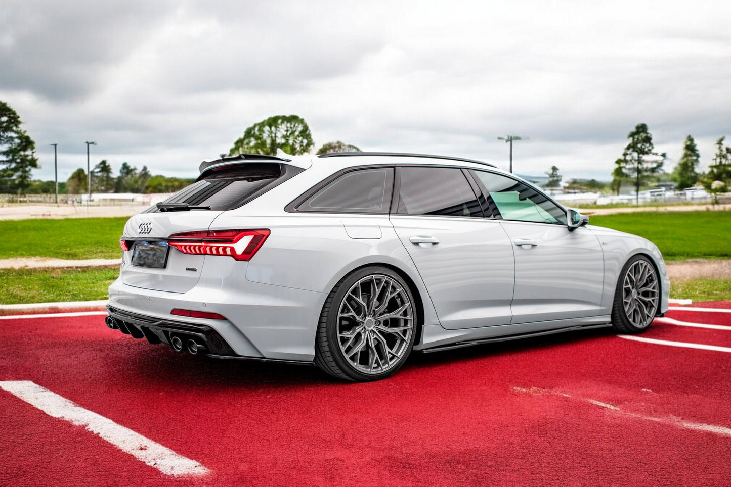 ⭐diffusore posteriore + terminali di scarico imitazione Audi A6 S-Line C8 Facel⭐