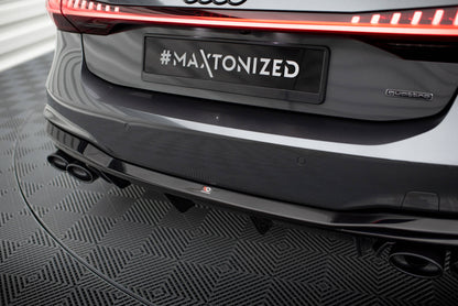 💥Spoiler posteriore + terminali di scarico neri Adatto Per Audi A7 S-Line C8/S7 💥