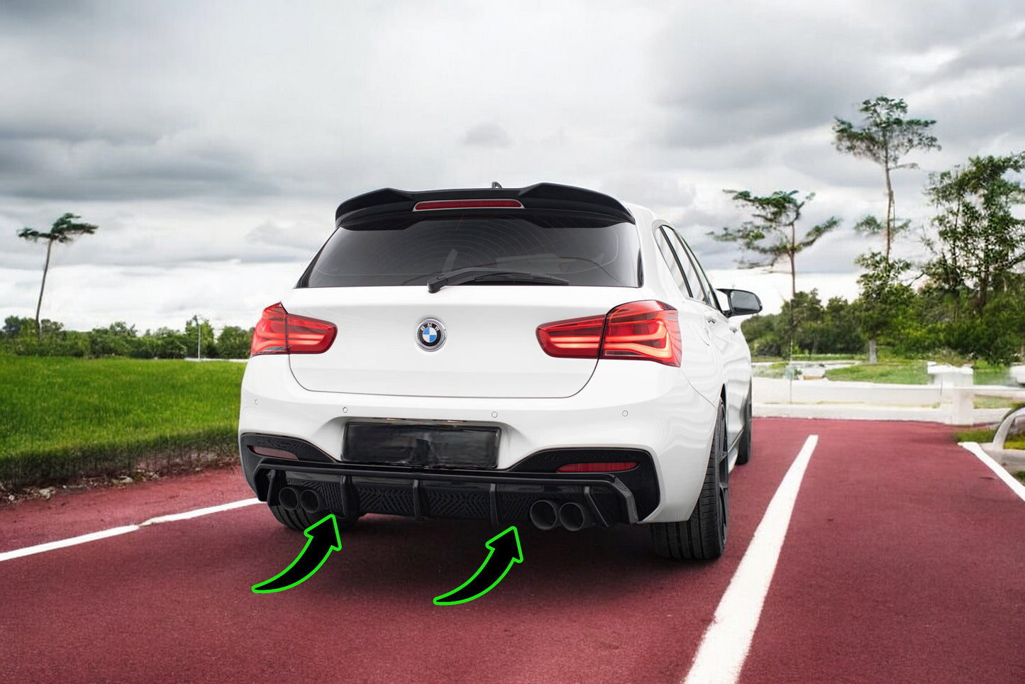 ⭐Mantovana posteriore V.3 BMW 1(Versione con doppio scarico su entrambi i lati)⭐